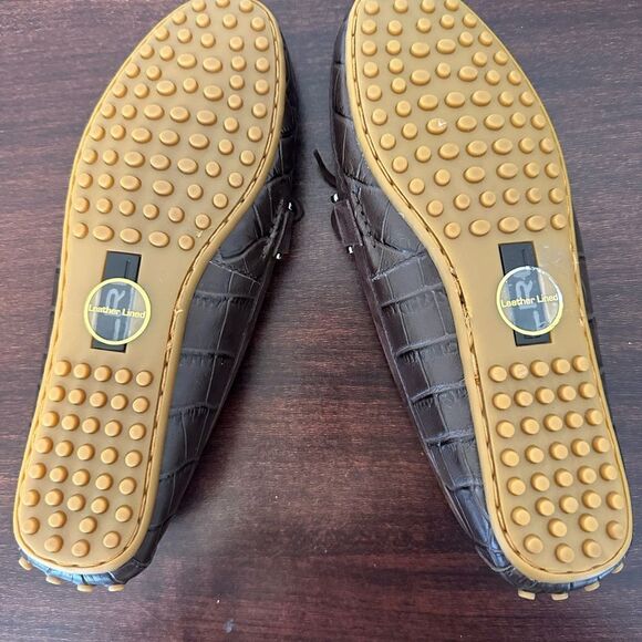 Ralph Lauren leather loafer In brown size 6B new - Picture 13 of 14